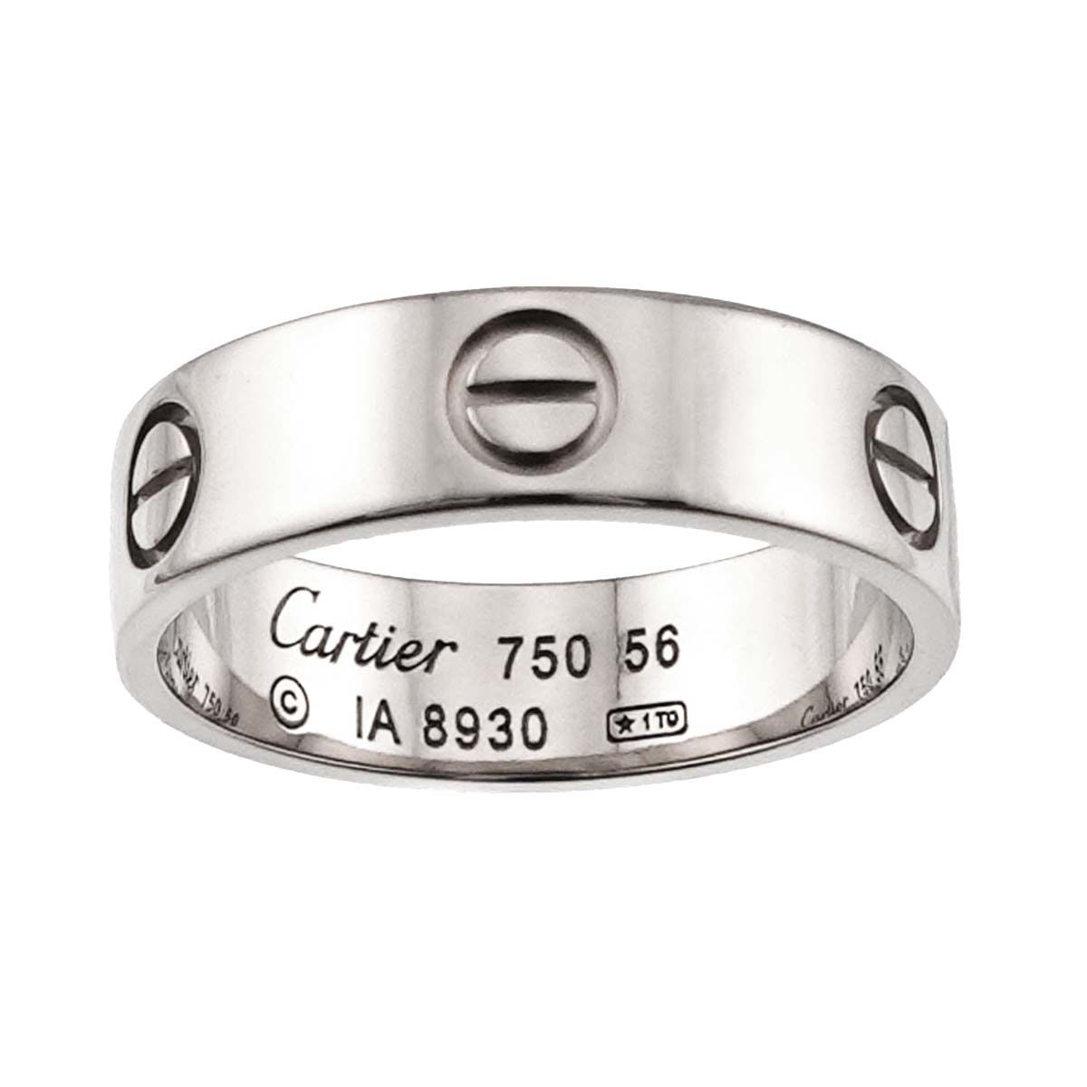 カルティエ Cartier ラブ クラシック #56 リング K18 WG ホワイト 