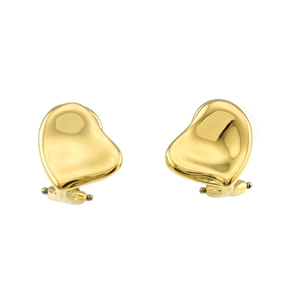 ティファニー TIFFANY&Co. フルハート イヤリング K18 YG イエローゴールド 750 Heart Earrings Clip-on 90331801