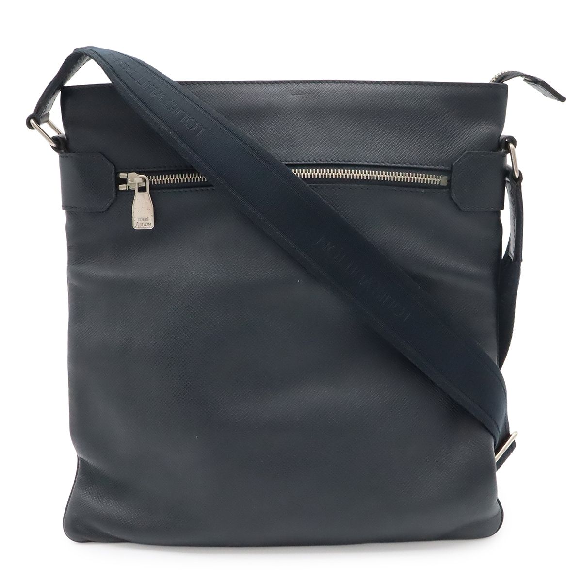 LOUIS VUITTON ルイ ヴィトン タイガ サシャ ショルダーバッグ 斜め掛け マチなし ボレアル 紺 ネイビー シルバー金具 M32629