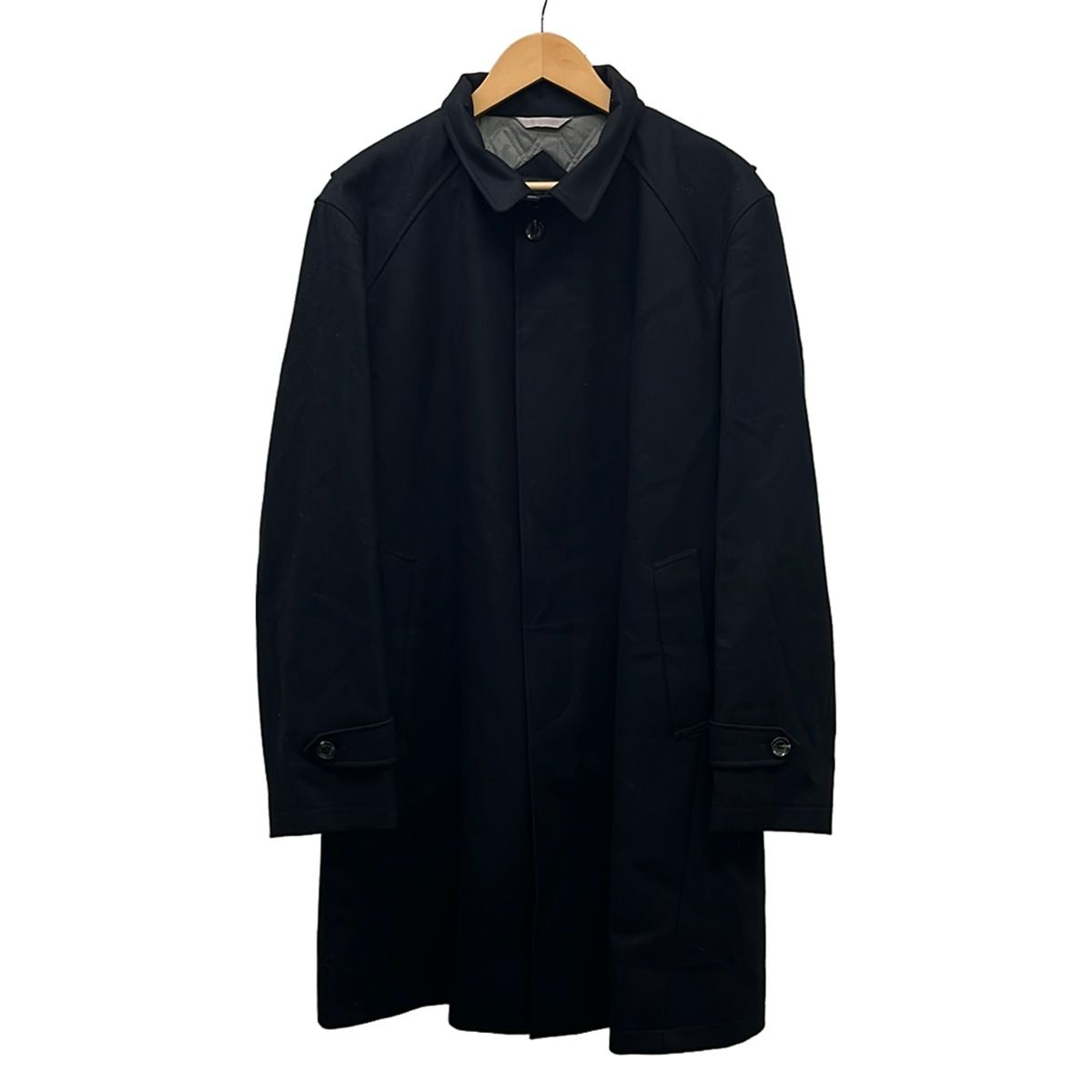 HILTON(ヒルトン) コート サイズLL メンズ美品 - ダークネイビー 長袖/春/秋