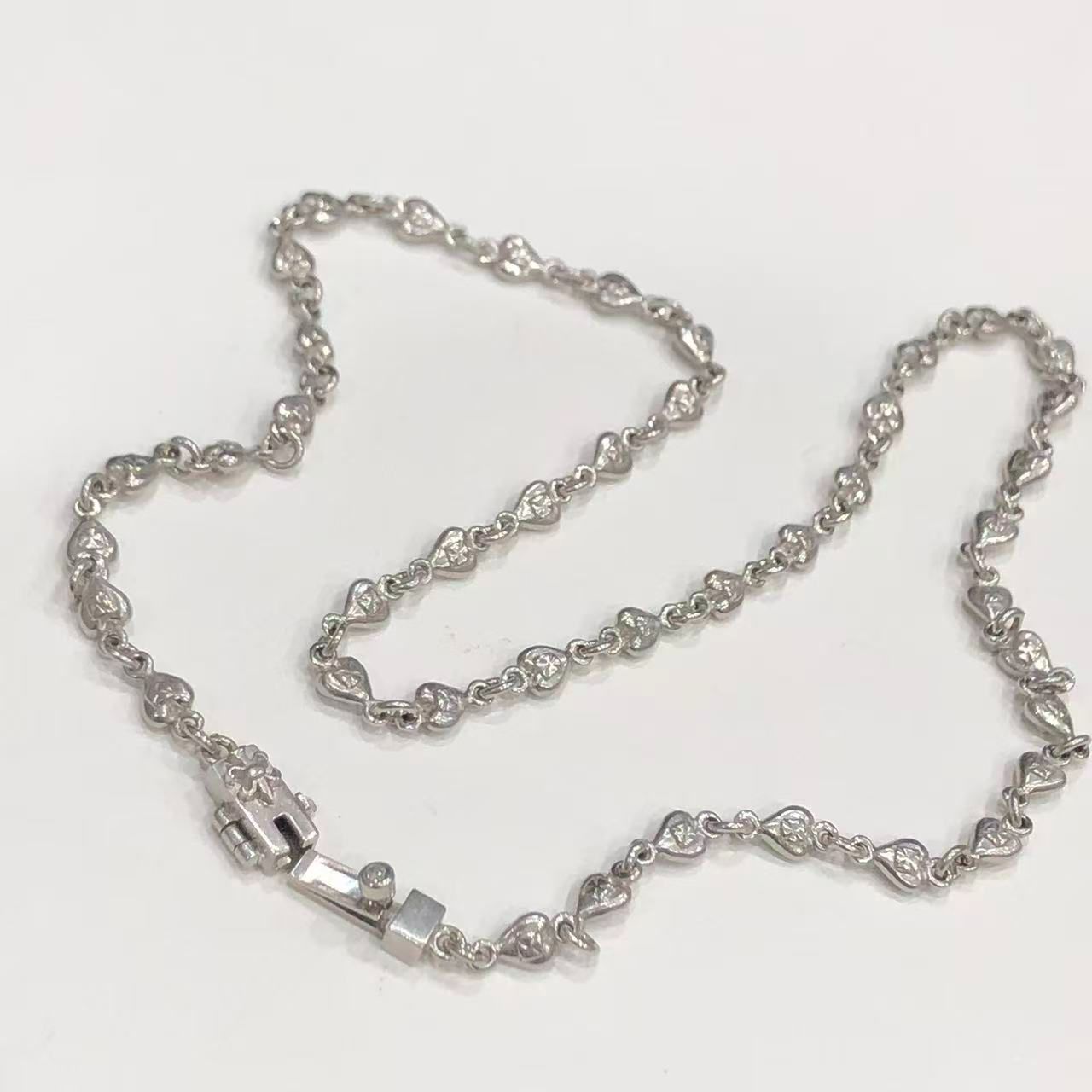 ローリーロドキン Loree Rodkin ネックレス K18WG ダイヤモンド 40cm ユニセックス【中古】