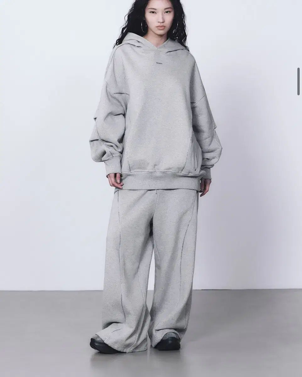 TREEMINGBIRD TMB Logo Piping Sweat Pants ショートバージョン メランジュグレー トレーニングパンツ トラックパンツ 21,401円
