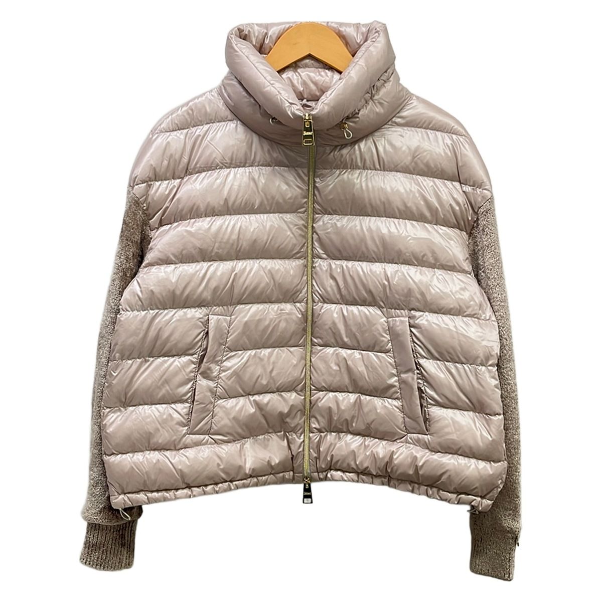 美品⭐︎HERNO⭐︎ヘルノ⭐︎グレイッシュブラウンダウン七分袖　サイズ42 HERNO(ヘルノ) ダウンジャケット サイズ42 M レディース - ピンク