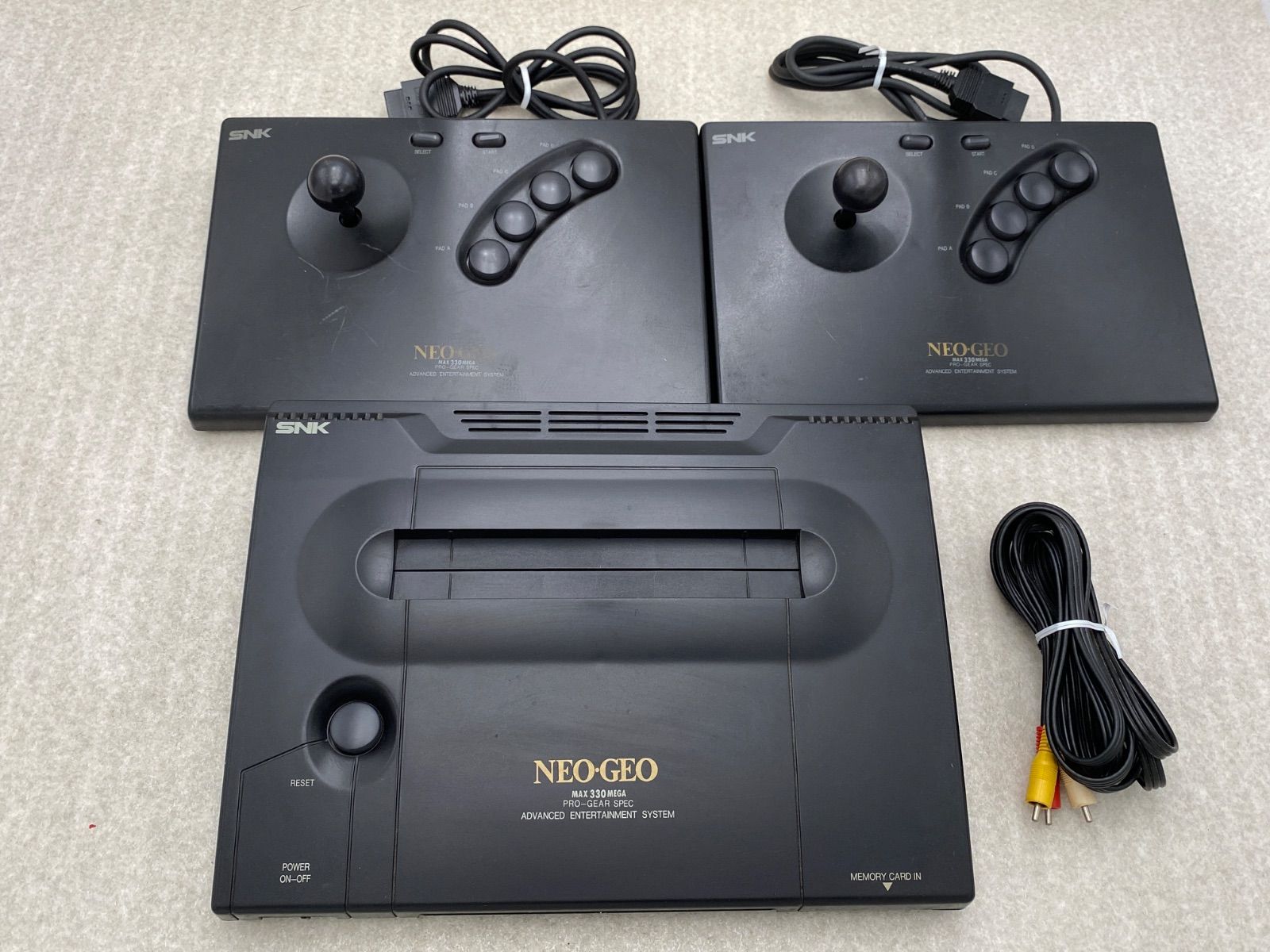 【ジャンク品】NEO-GEO ネオジオ 本体 MAX 330 MEGA ネオジオ MAX 330 MEGA本体 アーケードスティック×2 【ジャンク