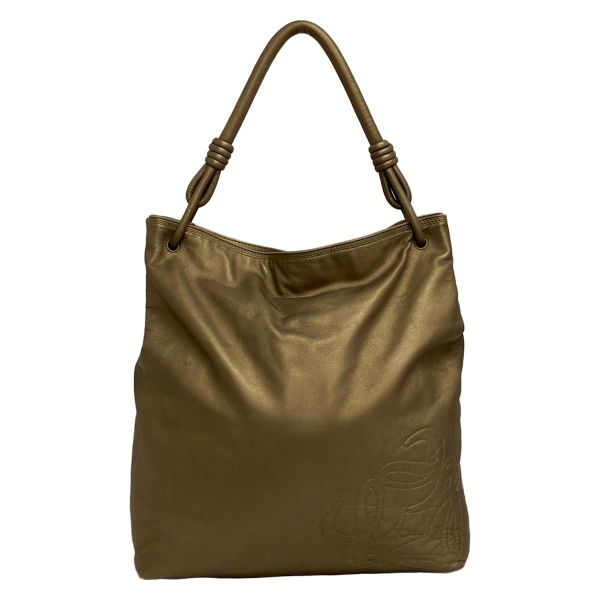 LOEWE(ロエベ) ショルダーバッグ フラメンコ ゴールド レザー