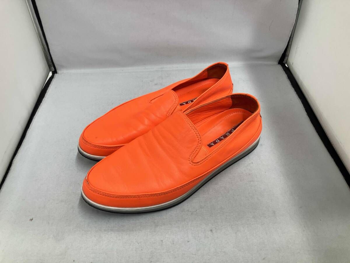 PRADA / プラダ スリッポンローファー 2462 オレンジ サイズ26cm