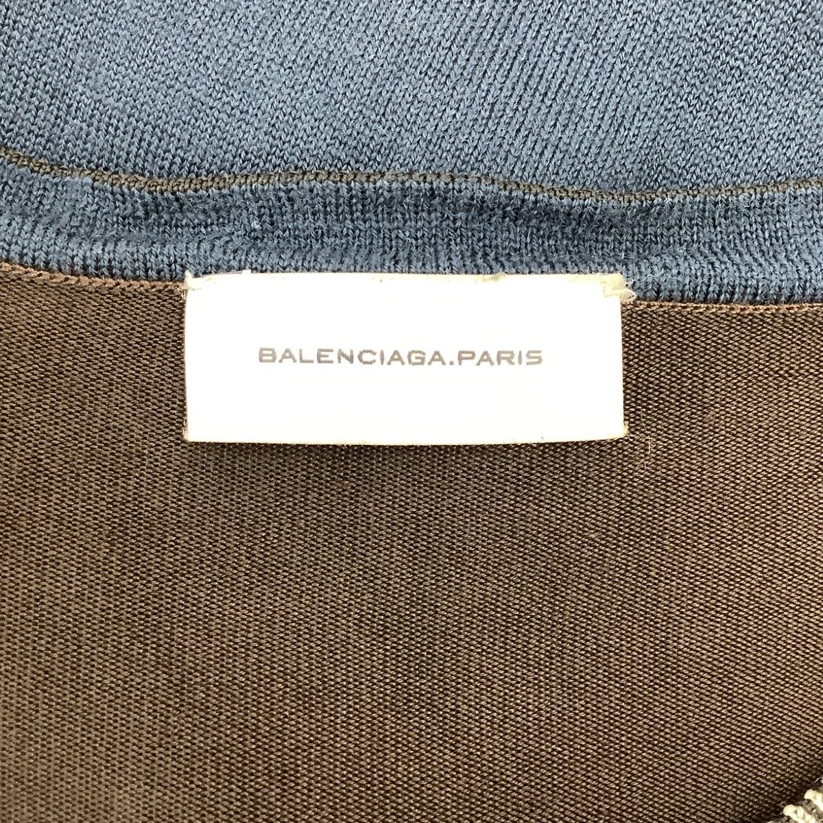 BALENCIAGA バレンシアガ メンズ Vネックニット SIZE S ネイビー