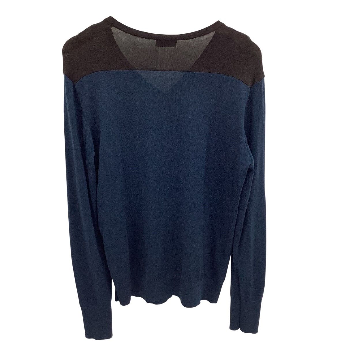 BALENCIAGA バレンシアガ メンズ Vネックニット SIZE S ネイビー