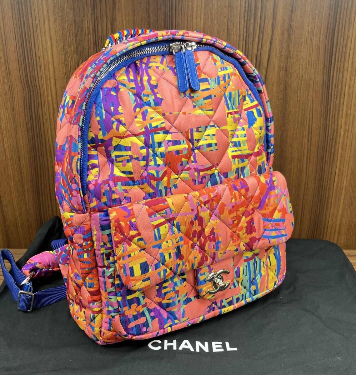 CHANEL シャネル ナイロンリュック キルティング 25775*** マルチカラー