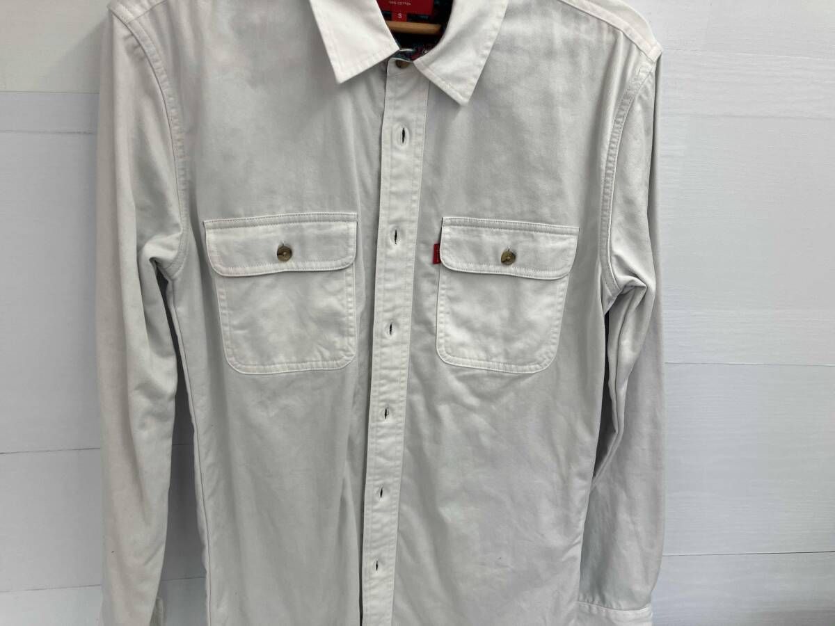 Supreme　ホワイト Flannel Lined Twill Shirt