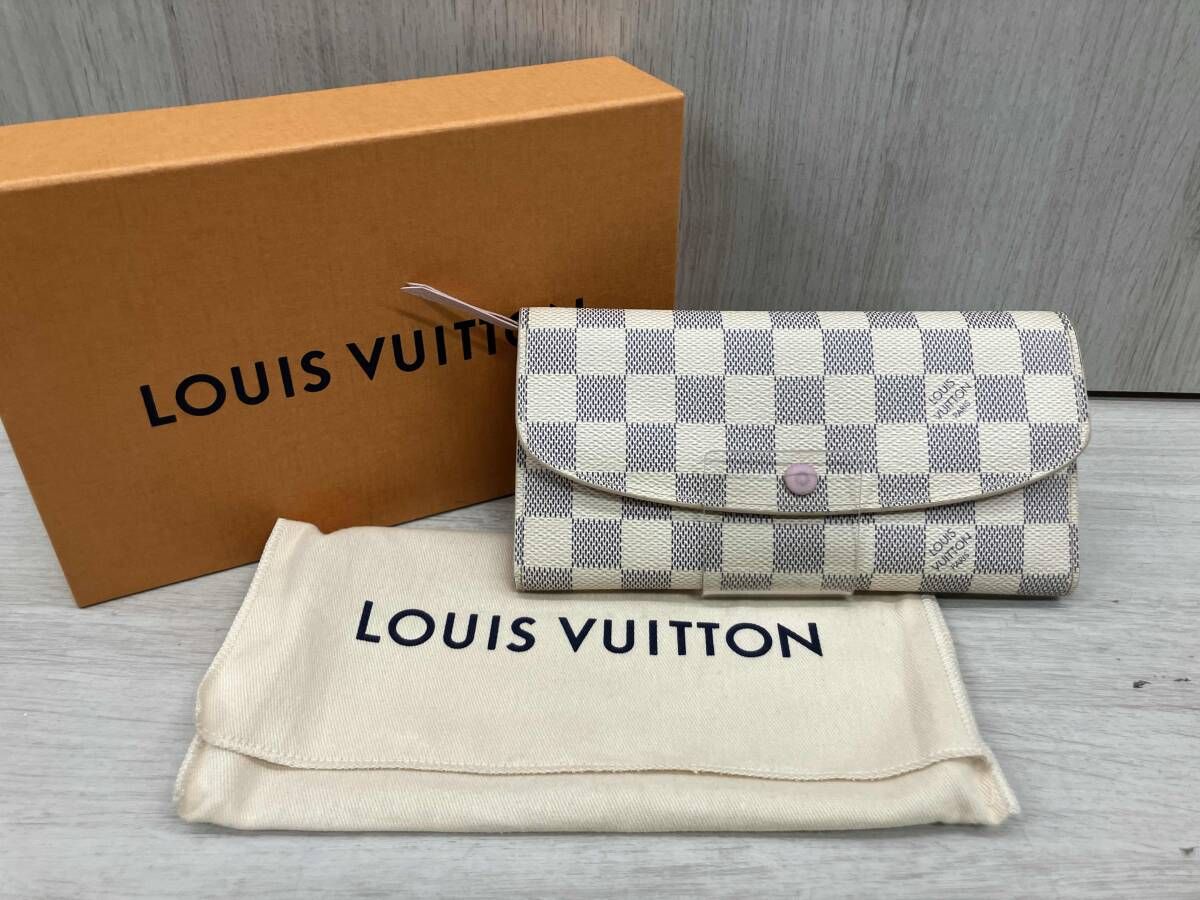 LOUIS VUITTON ダミエアズール ポルトフォイコ・エミリーローズバレリーヌ BOX付き