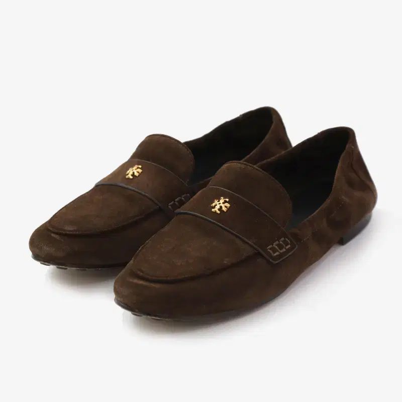 (正規品) Tory Burch トリーバーチ 40895 スウェード ローファー ブラウン 6サイズ (韓国国内230)