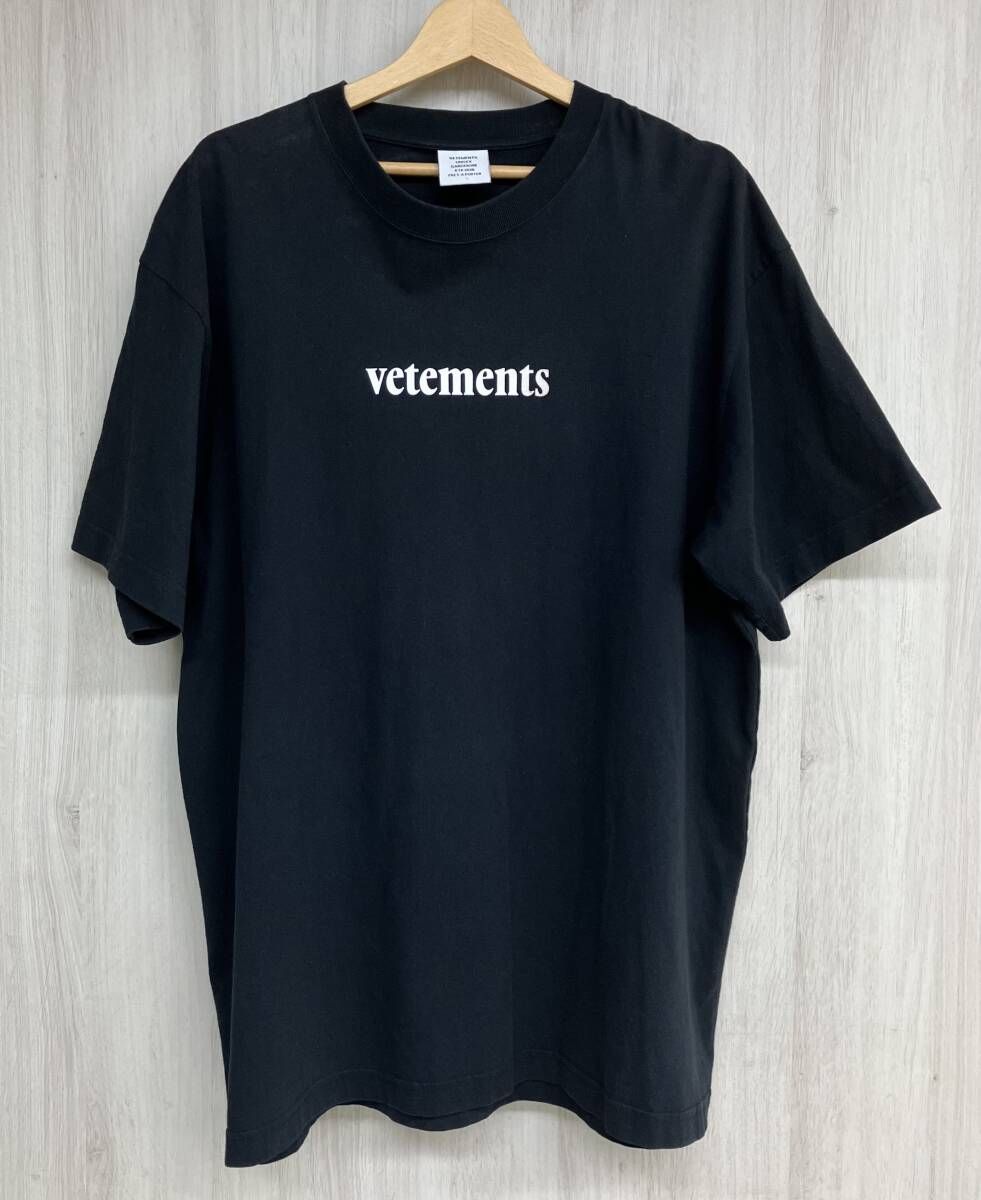 VETEMENTS ヴェトモン 半袖Tシャツ [SS20TR305] ブラック 黒 オーバーサイズ コットン ビッグロゴ ユニセックス メンズ [L] 13,306円