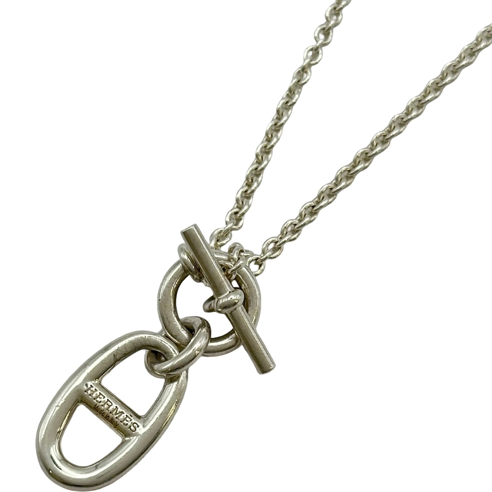 エルメス HERMES シェーヌダンクル アミュレットネックレス シルバー 925 ジュエリー