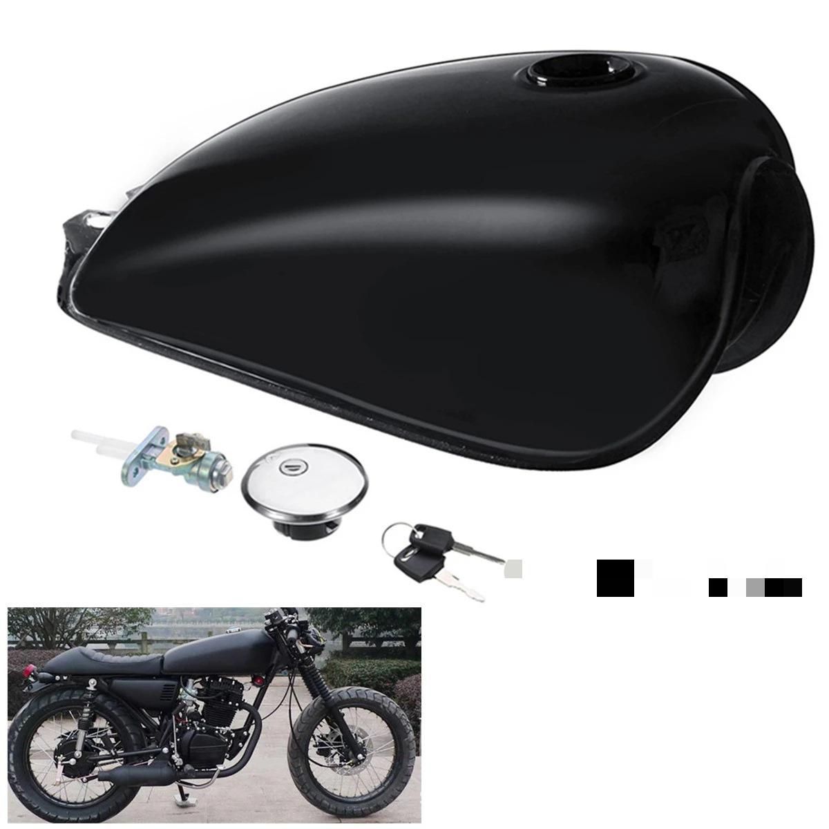 GN125対応 汎用レトロカスタムガソリンタンク 金属製 4色展開 キャップ