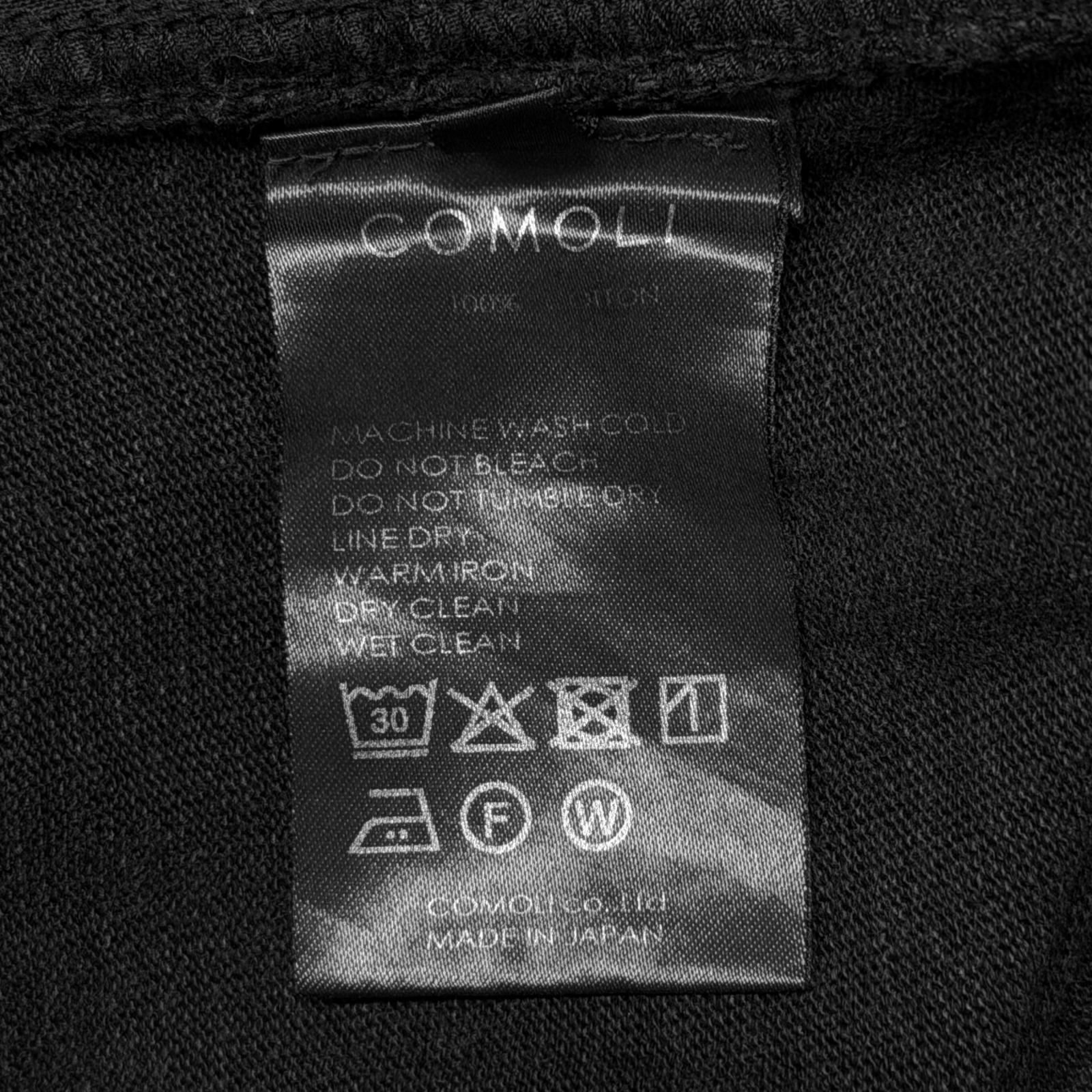 参考上代63800円 COMOLI 25SS コットン ジャージ ニータック パンツ イージーパンツ コモリ B01-5005 ブラック 3 （20540M） 参考上代63800円 COMOLI 25SS コットン ジャージ ニータック パンツ