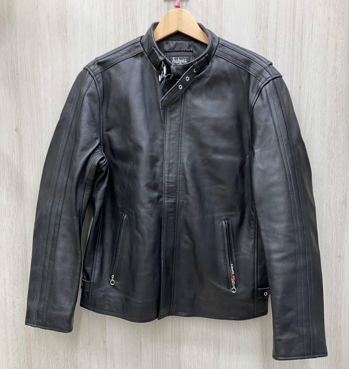 Schott メンズM シングルライダース ジャケット クラシックレーサー ショット ブラック 26,397円