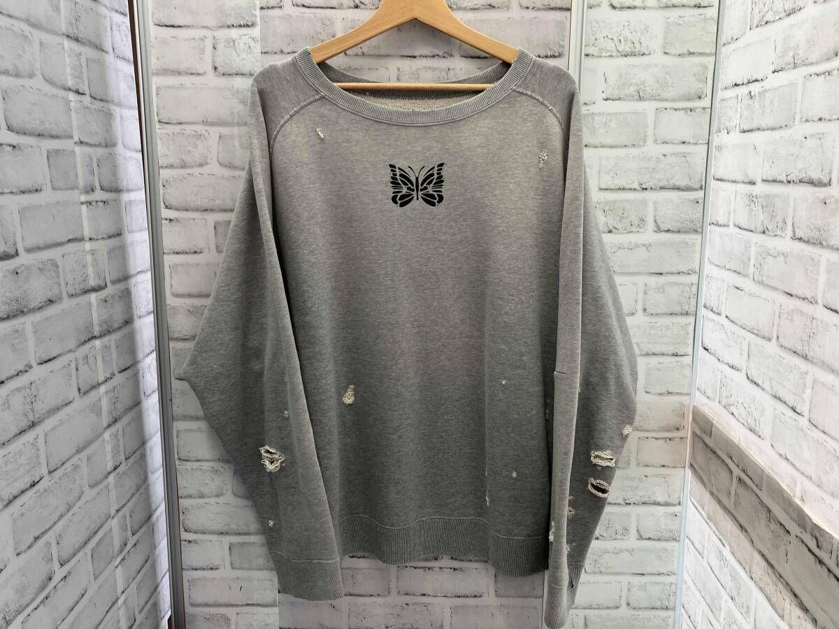 Needles (ニードルズ) / Deconstructed SweatShirt - Cotton French Terry / RW336 / GREY (グレー) / スウェット / トレーナー / Lサイズ