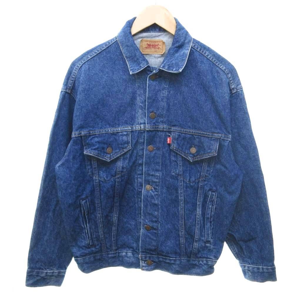 リーバイス Levi's 80-90s 70507 デニム トラッカージャケット Gジャン フラップポケット インディゴブルー S ■AO4