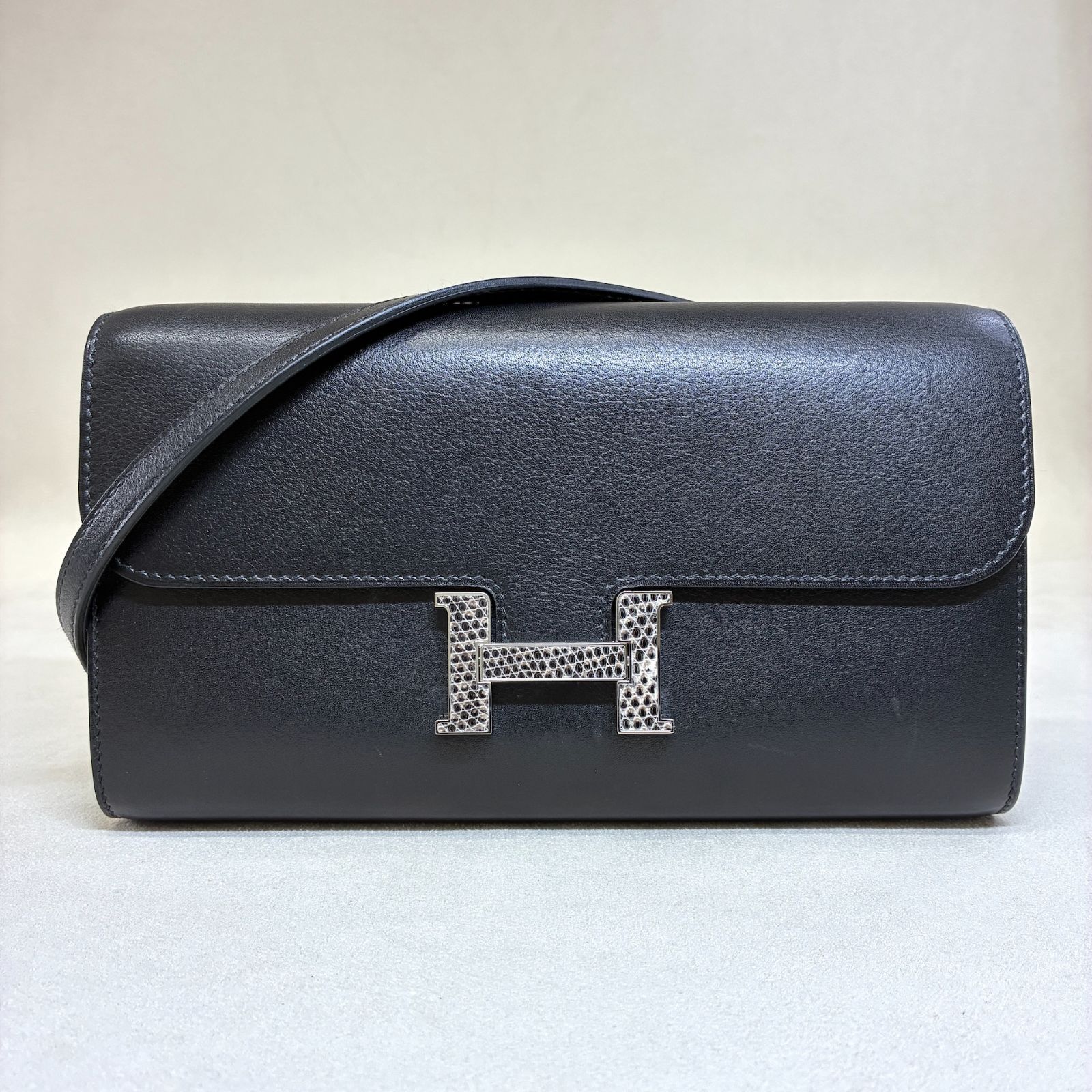 HERMES エルメス コンスタンス トゥーゴー ノワール ボックスカーフ シルバー金具 K刻印 ショルダーバッグ