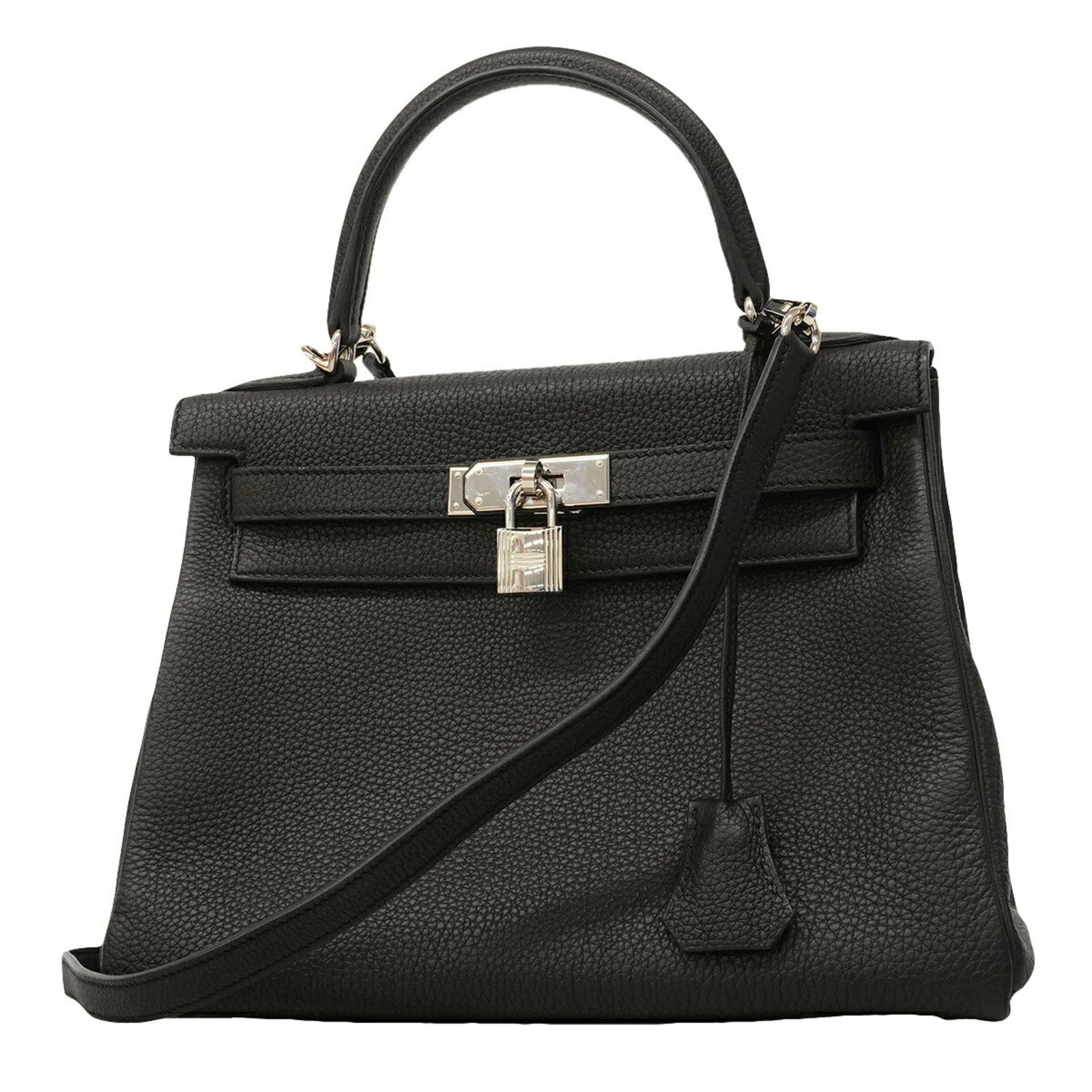 エルメス(Hermes) エルメス ハンドバッグ ケリー28 トゴ ブラック D刻印 2wayバッグレディース