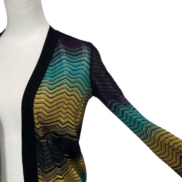 ◇ エムミッソーニ M Missoni カーディガン オープンフロント ボタン