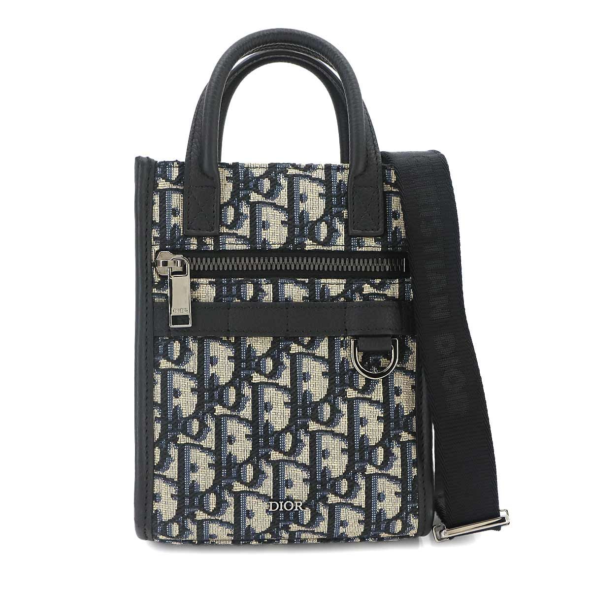未使用 展示品 クリスチャン ディオール Christian Dior サファリ ノースサウス 2way トート ショルダー バッグ オブリーク 90331154