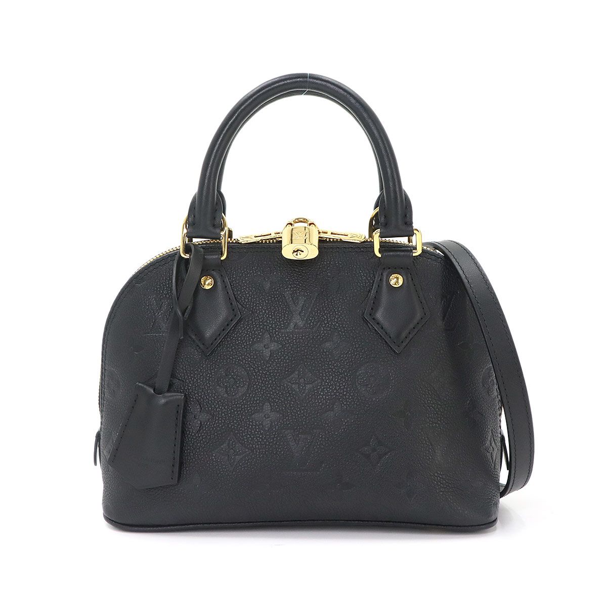 新品同様 ルイ ヴィトン LOUIS VUITTON モノグラム アンプラント アルマ BB 2way ハンド ショルダー バッグ レザー ブラック 90334476