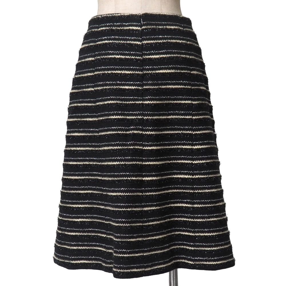 □美品□CHANEL シャネル スカート サイズ42 02A ツイード ボーダー