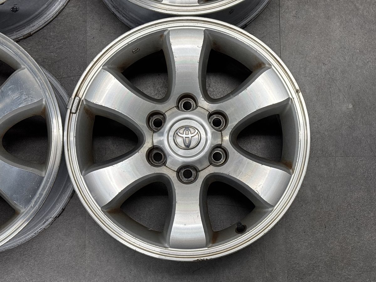 【スタッドレス用などに】トヨタ 120 ランドクルーザープラド 純正 17in 7.5J +30 PCD139.7 4本 ハイラックス サーフ 200 ハイエース 流用