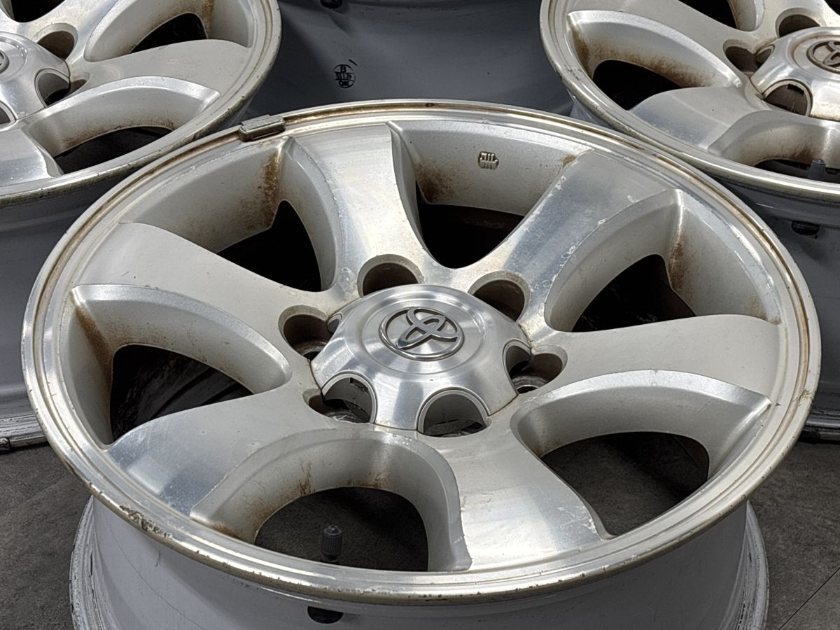 【スタッドレス用などに】トヨタ 120 ランドクルーザープラド 純正 17in 7.5J +30 PCD139.7 4本 ハイラックス サーフ 200 ハイエース 流用