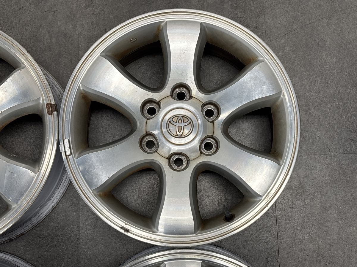 【スタッドレス用などに】トヨタ 120 ランドクルーザープラド 純正 17in 7.5J +30 PCD139.7 4本 ハイラックス サーフ 200 ハイエース 流用