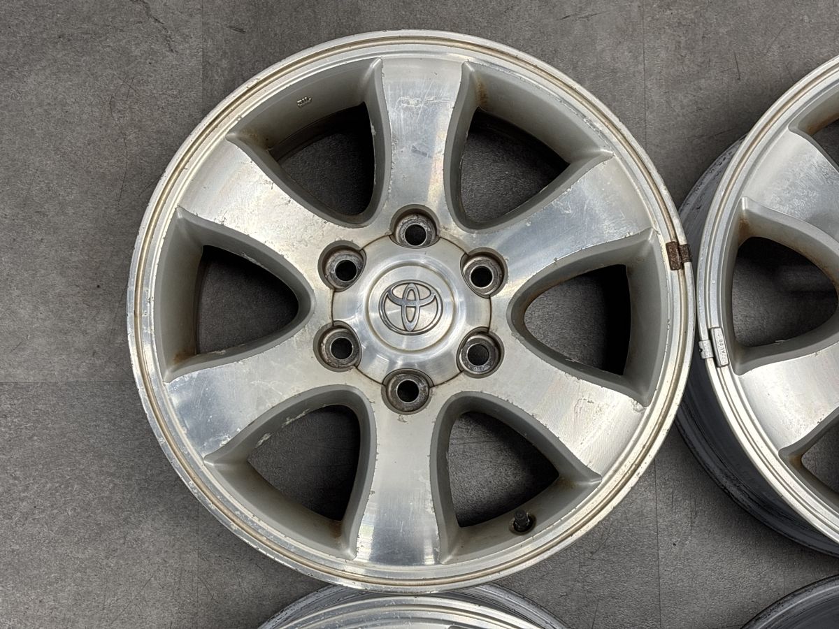 【スタッドレス用などに】トヨタ 120 ランドクルーザープラド 純正 17in 7.5J +30 PCD139.7 4本 ハイラックス サーフ 200 ハイエース 流用