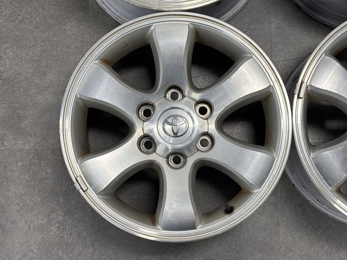【スタッドレス用などに】トヨタ 120 ランドクルーザープラド 純正 17in 7.5J +30 PCD139.7 4本 ハイラックス サーフ 200 ハイエース 流用