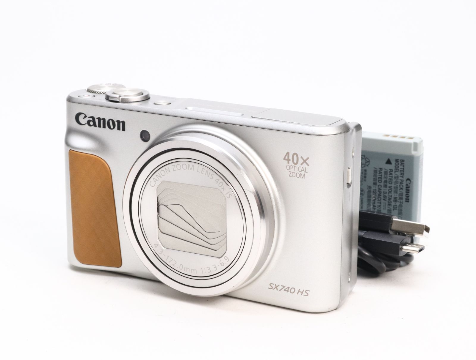 AB- (良品) Canon キヤノン PowerShot SX740 HS シルバー 初期不良返品対応 77-165
