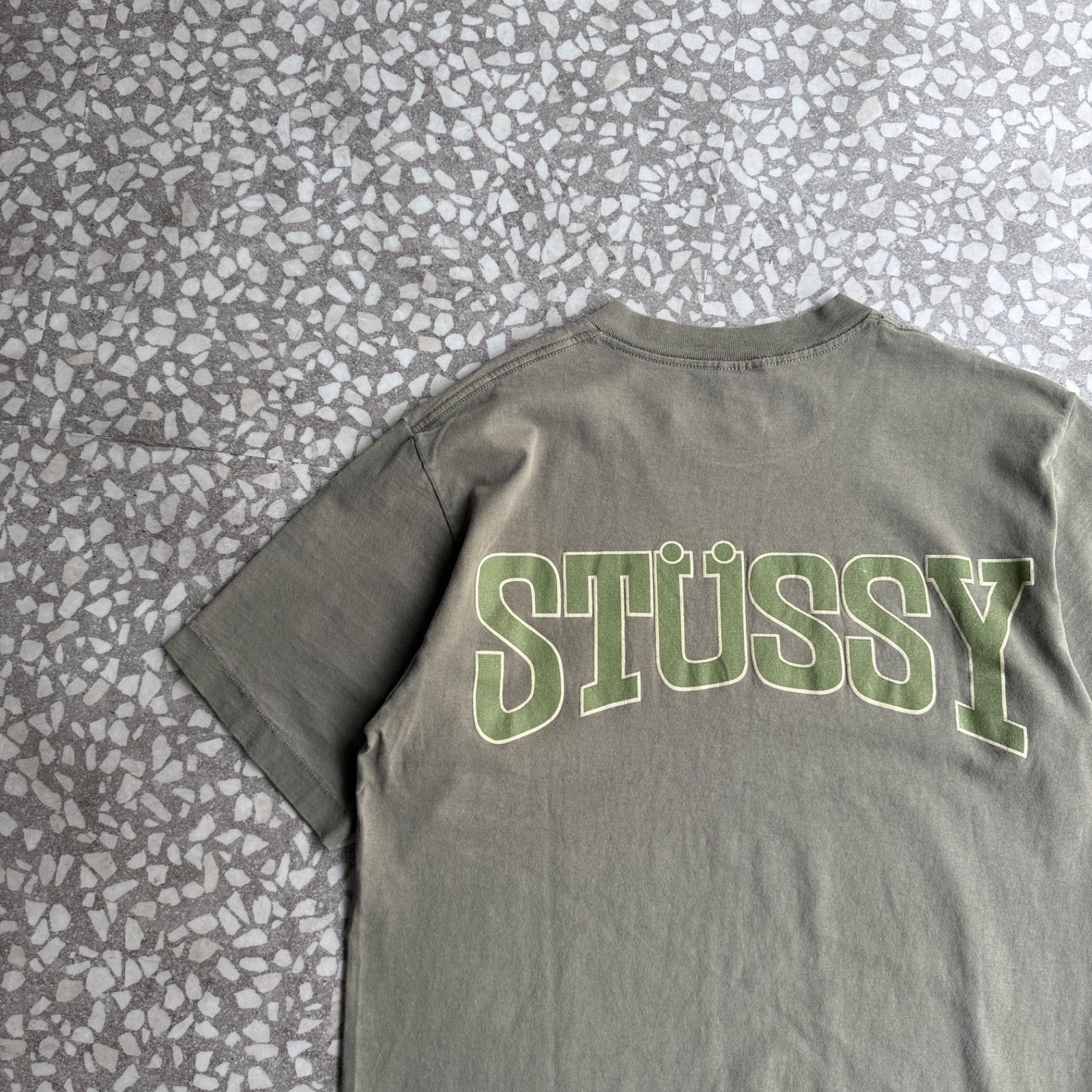 【00s】USA製old stussy Tシャツ　シングルステッチ　フェード Archive アーカイブ Y2K ] ステューシー オールドステューシー 90年代