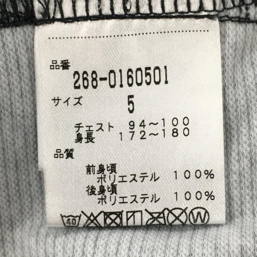 新品】PGGパーリーゲイツ 半袖ポロシャツ 杢黒 背面ロゴ 吸汗速乾