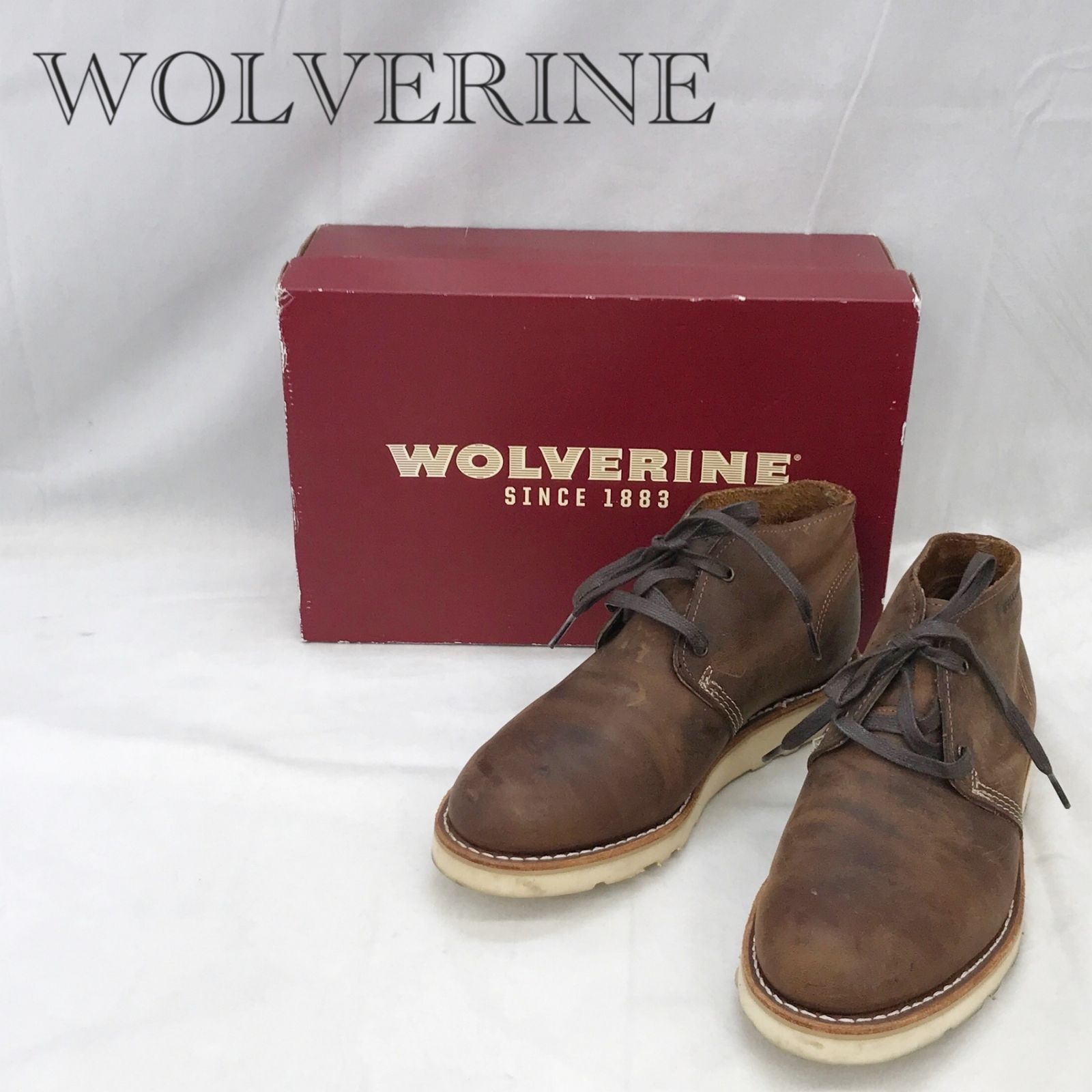 WOLVERINE ウルヴァリン W40501 LIAM チャッカブーツ 約26.5cm ブラウン 茶色 レザー ブーツ シューズ 革靴 メンズ 靴_233