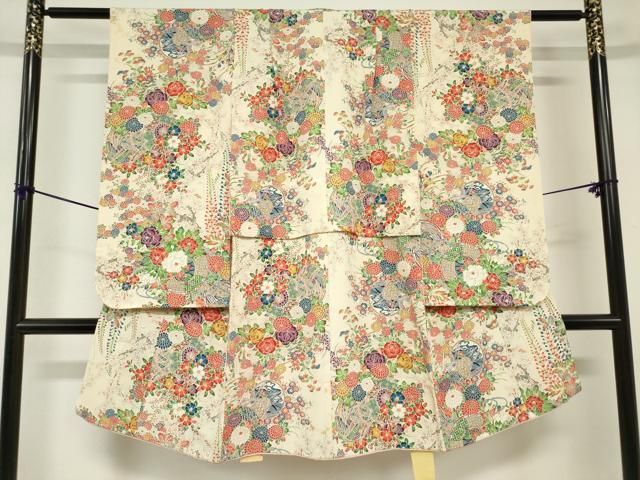 平和屋着物[]七五三　女の子　３歳　祝着　三つ身　鼓花文　逸品　DABH5466ea 18,980円