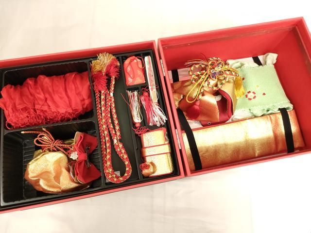 平和屋本店[]七五三　女の子　つけ帯・和装小物セット　金糸　箱付き　AABK9142ja