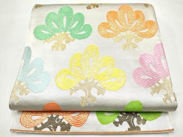 平和屋着物●龍村美術織物　たつむら　六通柄袋帯　瑞松錦　金糸　正絹　逸品　CABL0911hy