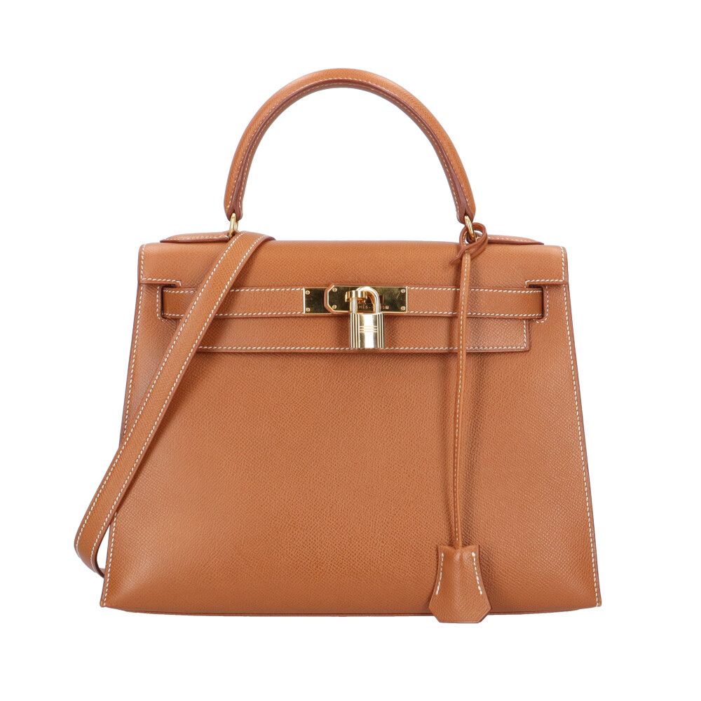 エルメス ケリー28 外縫い ショルダーバッグ クシュベル ブラウン レディース HERMES 中古 エルメス 962,500円