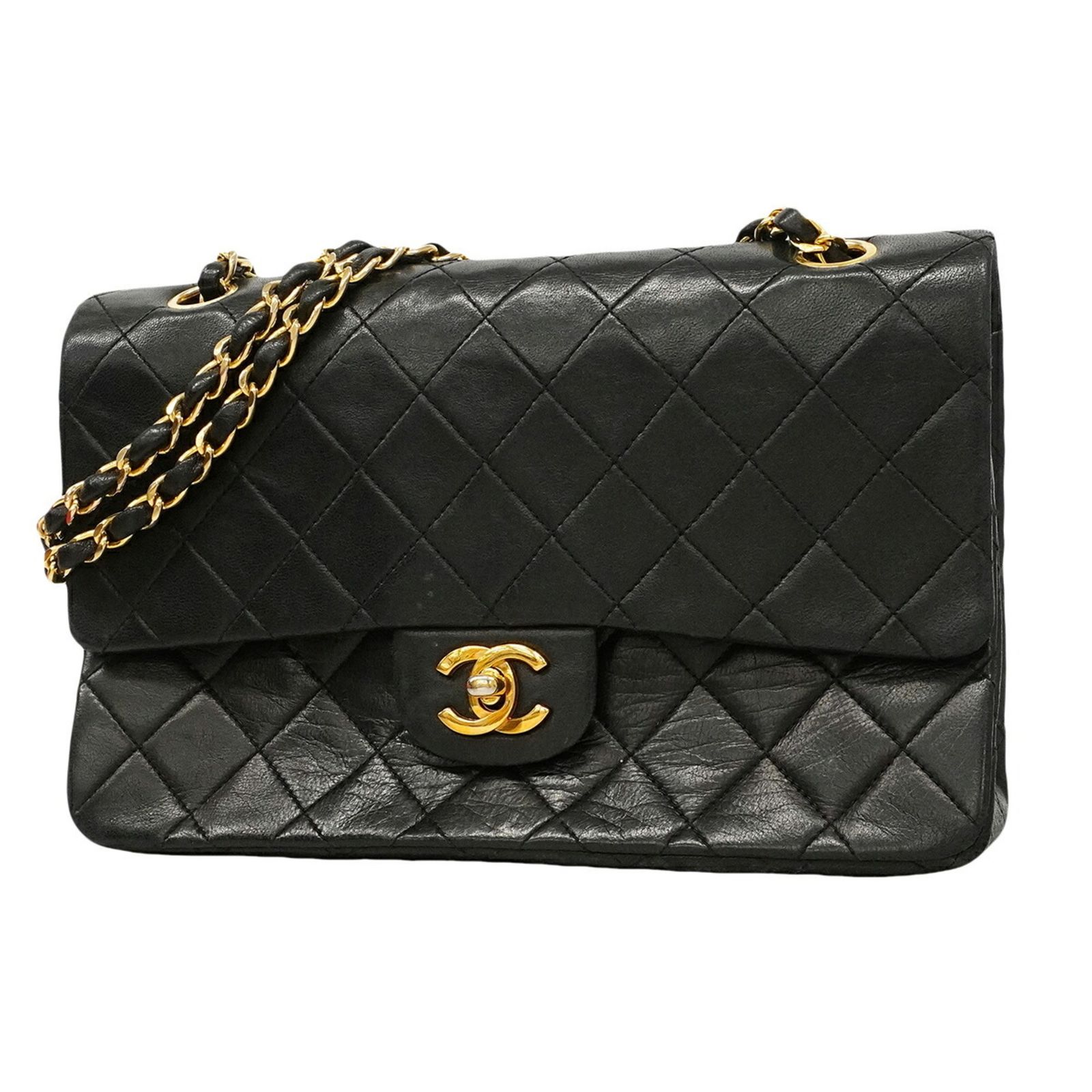 シャネル(Chanel) シャネル ショルダーバッグ マトラッセ Wフラップ Wチェーン ラムスキン ブラック レディース P3338692 295,099円