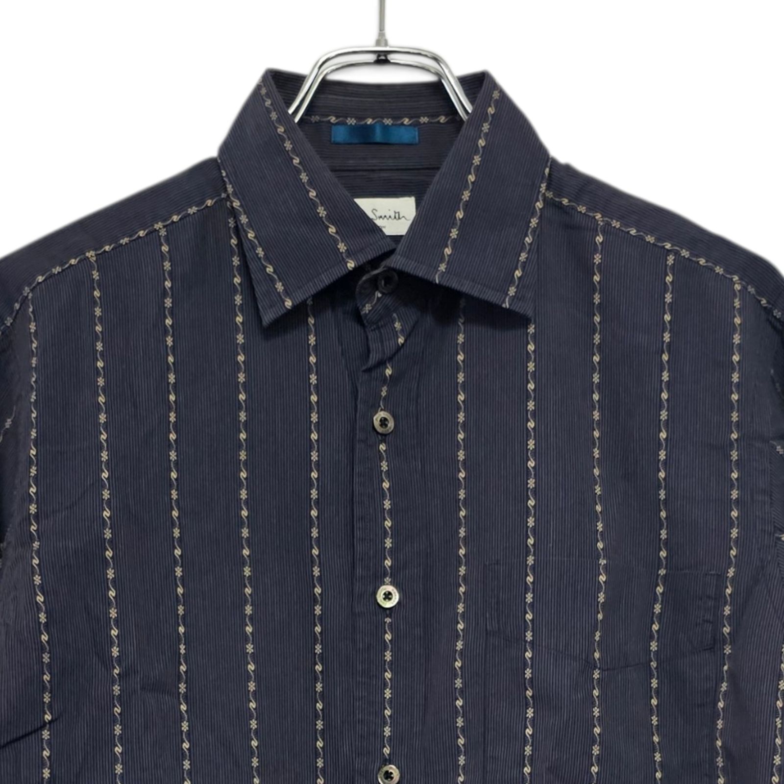 Paul Smith LONDON メンズ 長袖シャツ 花柄 ボタニカル ストライプ 