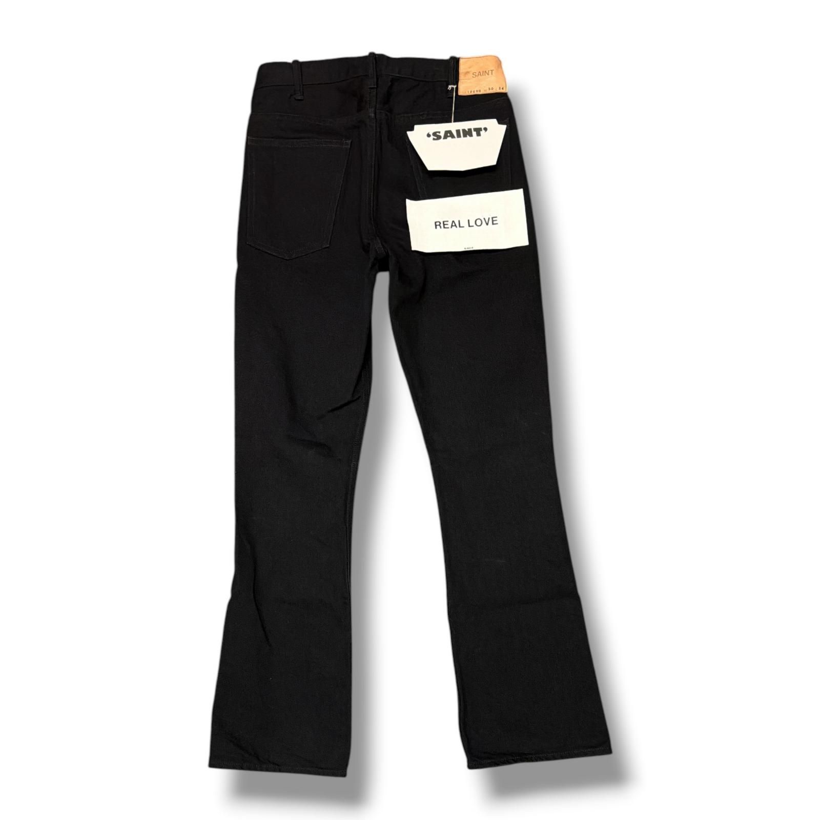 参考上代41800円 SAINT MICHAEL BLACK DENIM PANTS/FLARE ブラック 参考上代41800円 SAINT MICHAEL BLACK DENIM PANTS/FLARE ブラック