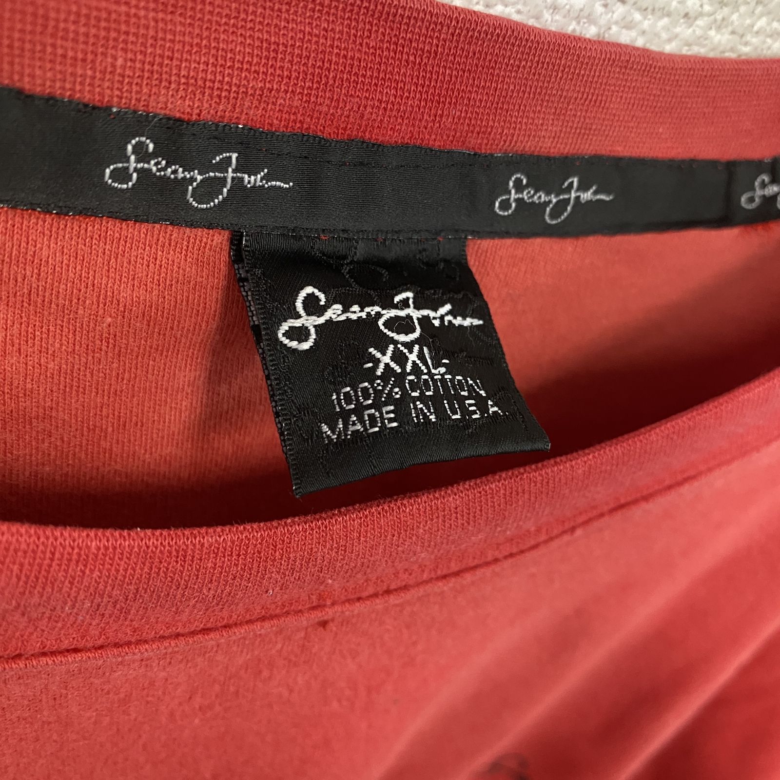 Sean Jhon ショーンジョン 半袖プリントTシャツ 赤 レッド XXLサイズ