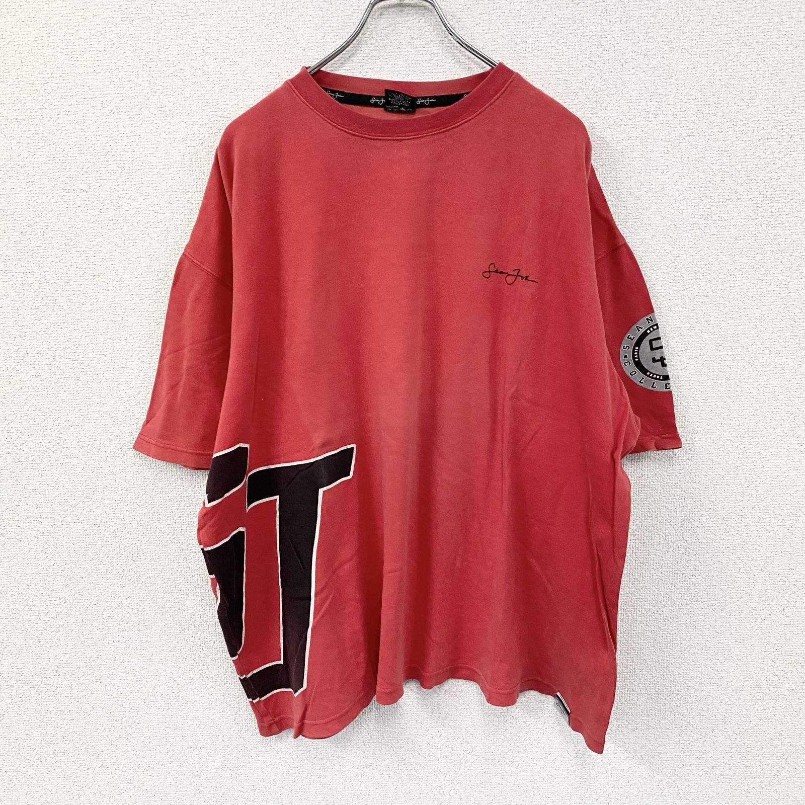 Sean Jhon ショーンジョン 半袖プリントTシャツ 赤 レッド XXLサイズ