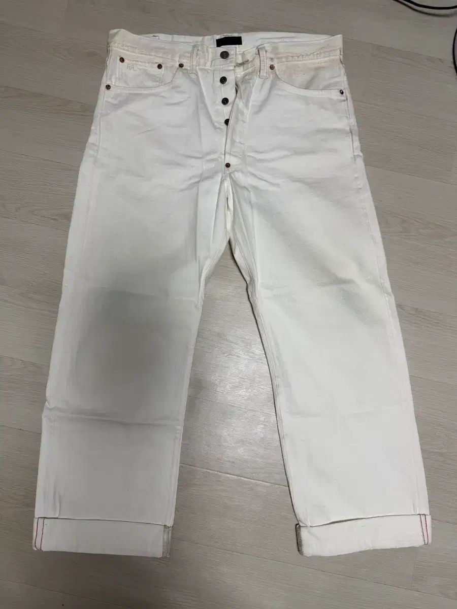 RRL リミテッド エディション ヴィンテージ 5 ポケット 1927 バックルバック 白 34*32