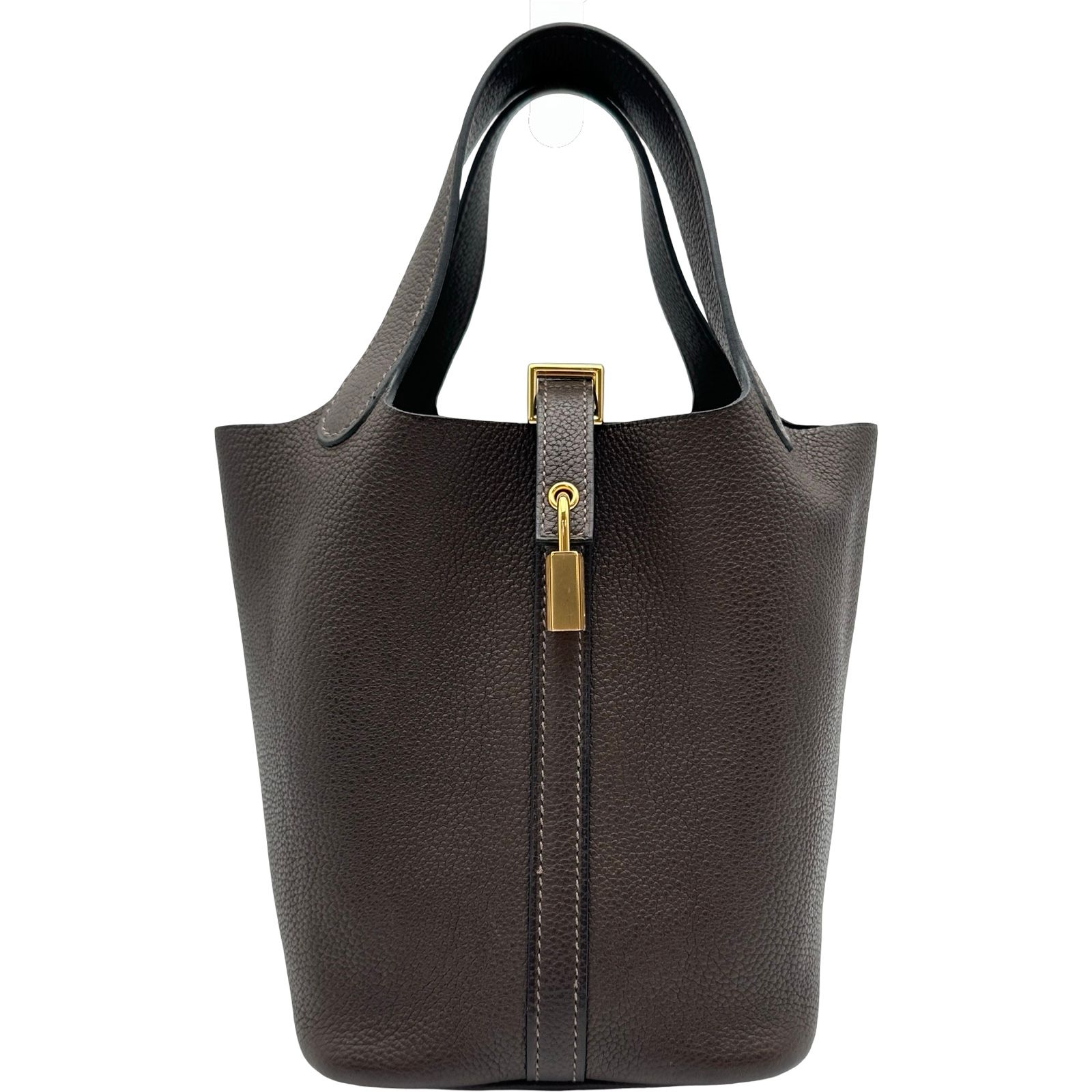 エルメス HERMES ピコタンロックPM Z刻印 エベンヌ ゴールド金具 バレニアフォーブ レディース ハンドバッグ 260,100円