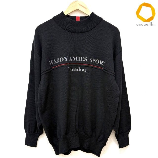 #wnc ハーディエイミス HARDYAMIES ニット・セーター L 黒 赤 ハイネック ロゴ 刺繍 グレー メンズ [1005012] 6,160円